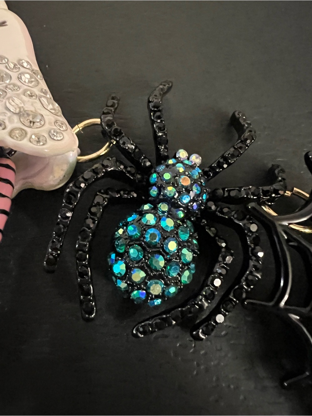 Betsey Johnson Halloween Statement Necklace with Pumpkin, Spider & Ghost Charms - Picture 11 of 16